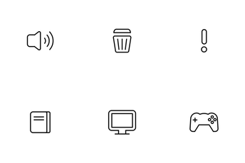 Basic UI Thinline Icon Pack
