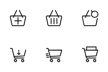 Basket And Cart Shopping Icon Pack