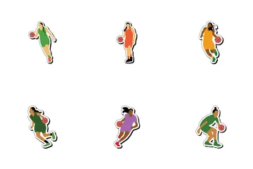 Basketball Girl Pose Icon Pack