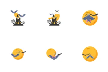 Bat Moon Icon Pack