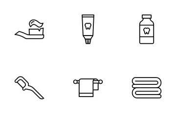 Bath Room Line Vol 1 Icon Pack