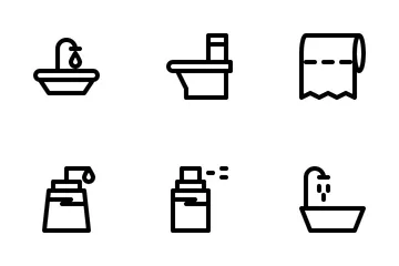 Bathroom And Toilet Icon Pack