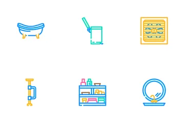 Bathroom Bath Equipment Hygiene Icon Pack