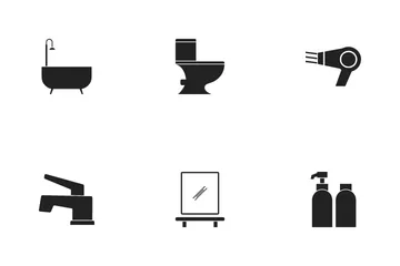 Bathroom Equipment Icon Pack