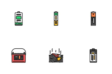 Battery Power Energy Electric Icon Pack
