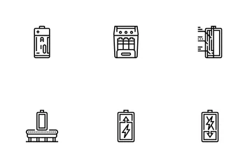 Battery Technology Power Electric Icon Pack