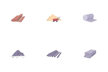 Bau und Baustoffe Symbolpack