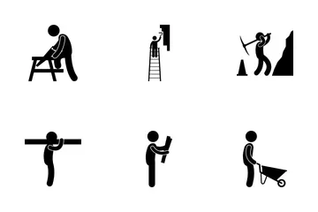 Bauarbeiter Symbolpack