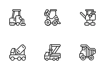 Baumaschine Symbolpack
