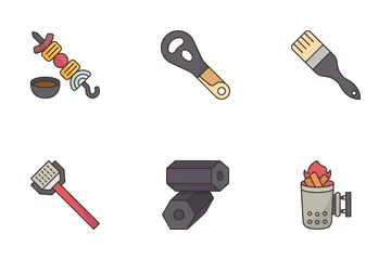 BBQ And Grill Party Icon Pack