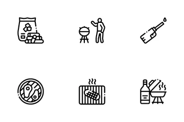 Bbq Barbecue Cooking Icon Pack