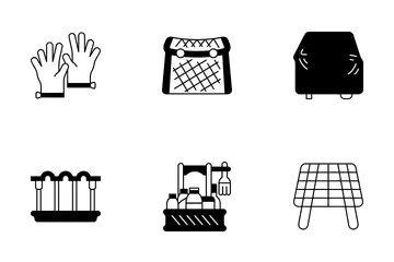 BBQ Grill Accessories Icon Pack