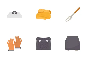 BBQ Grill Accessories Icon Pack