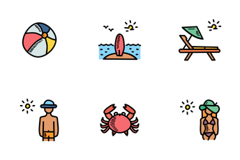 Beach Doodles Icon Pack