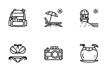 Beach Vacation Icon Pack