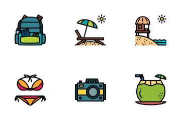 Beach Vacation Icon Pack