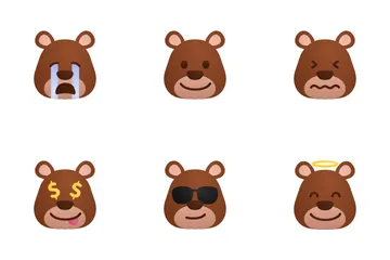Bear Emoji Icon Pack