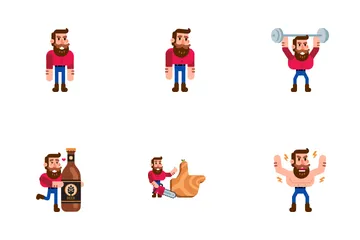 Beard Man Icon Pack