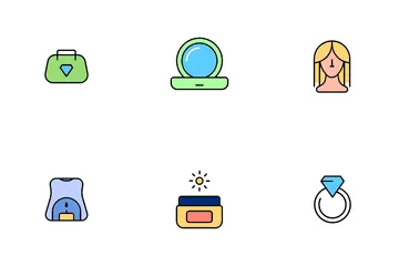 Beauty Makeup Set Icon Pack