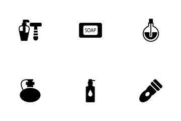 Beauty & Saloon Glyphs Icons Icon Pack