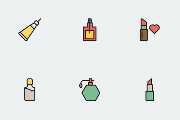 Beauty & Saloon Line Color Icon Pack