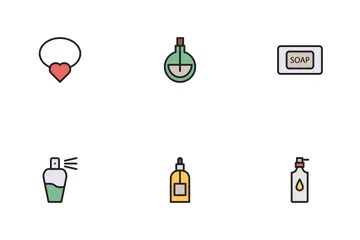 Beauty & Saloon Line Color Icons Icon Pack