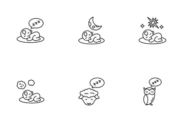 Bebe durmiendo Paquete de Iconos