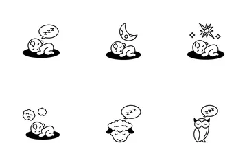 Bebe durmiendo Paquete de Iconos