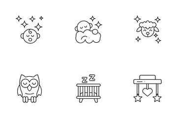 Bebe durmiendo Paquete de Iconos