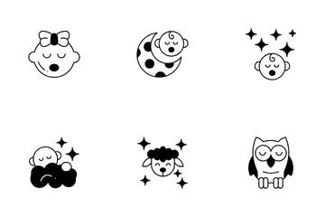 Bebe durmiendo Paquete de Iconos