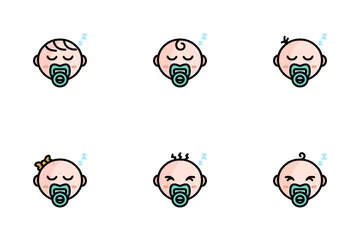 Bebé durmiendo Paquete de Iconos