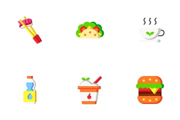 Bebida alimenticia Paquete de Iconos