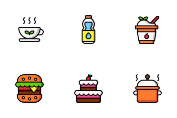 Bebida alimenticia Paquete de Iconos