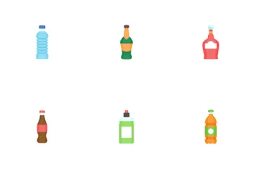 Bebida y botella Paquete de Iconos