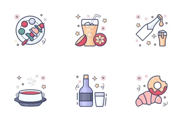 Bebidas De Comida Rápida Paquete de Iconos