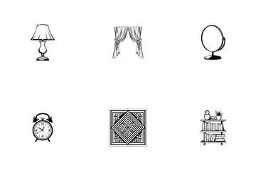 Bedroom Equipment Icon Pack