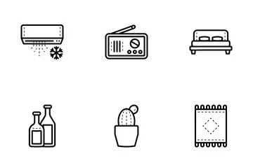 Bedroom Interior Icon Pack