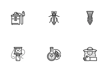 Beekeeping Profession Occupation Icon Pack