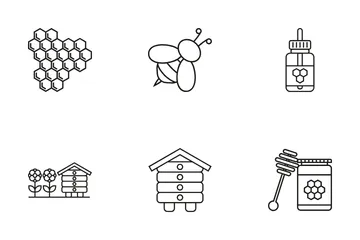 Bees And Honey Icon Pack