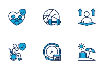 Benefício para funcionários Pacote de Ícones