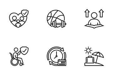 Benefício para funcionários Pacote de Ícones