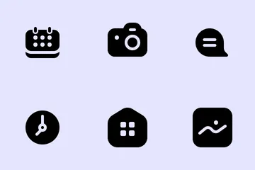 Benutzer-Apps für Mobilgeräte Symbolpack