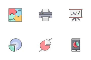 Bericht und Diagramm Symbolpack