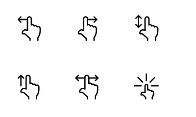 Sozial / Berührung Symbolpack