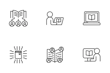 Bibliothèque en ligne Icon Pack