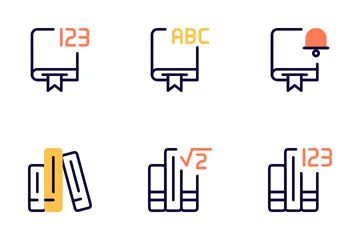Bibliothèque et littérature Pack d'Icônes
