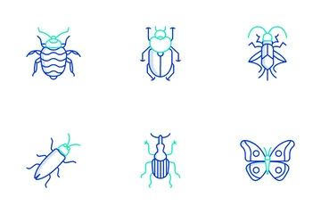 Bichos e insectos Paquete de Iconos