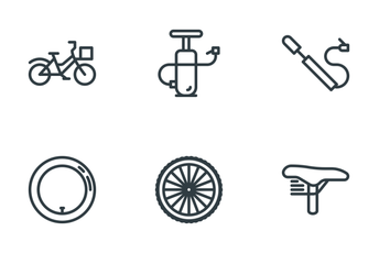 Bicycle & Components Icon Pack