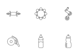 Bicycle Parts And Accessories Icon Pack