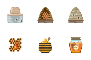 Bienenzucht im Garten Symbolpack